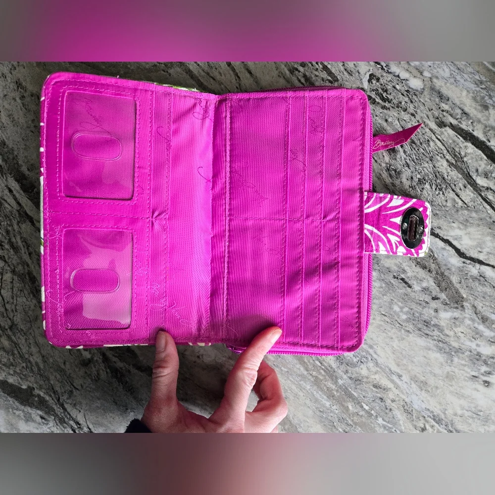 Vera Bradley Turn-lock Wallet In Retired Julep Tulip Print - Picture 8 of 10